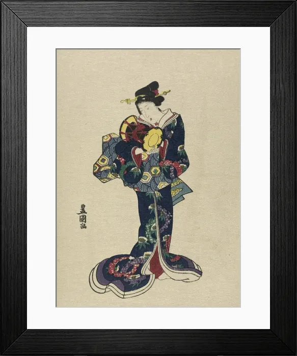 Framed Print : Kotsuzumi by Toyokuni Framed Print : Kotsuzumi by Toyokuni