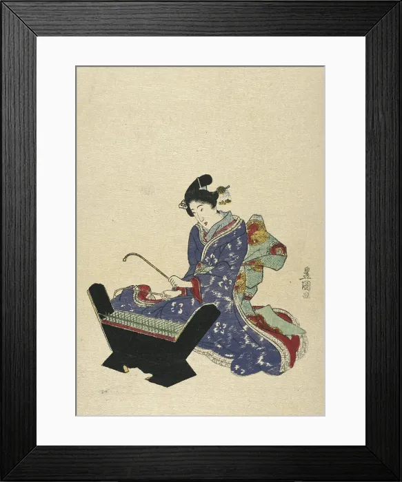 Framed Print : Mokkin by Toyokuni Framed Print : Mokkin by Toyokuni