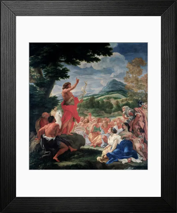 Framed Print : The Sermon of St. John the Baptist by Baciccio Framed Print : The Sermon of St. John the Baptist by Baciccio