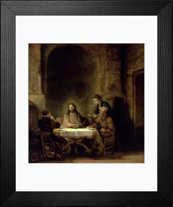 Framed Print : Supper at Emmaus by Rembrandt