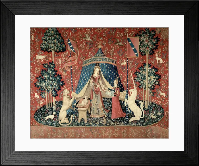 Framed Print : Lady and the Unicorn