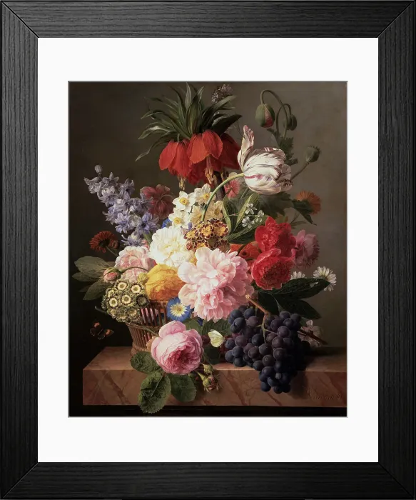 Framed Print : Flowers & Fruit by van Dael Framed Print : Flowers & Fruit by van Dael
