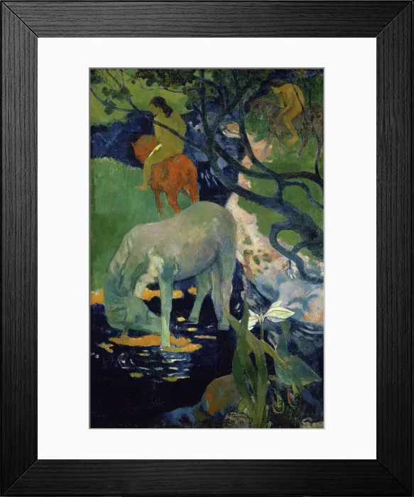 Framed Print : The White Horse by Gauguin Framed Print : The White Horse by Gauguin