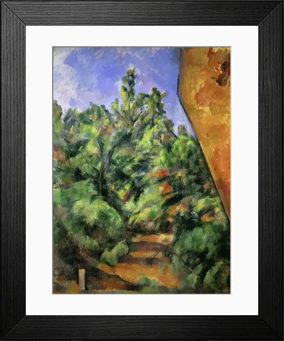 Framed Print : The Red Rock by Cezanne Framed Print : The Red Rock by Cezanne