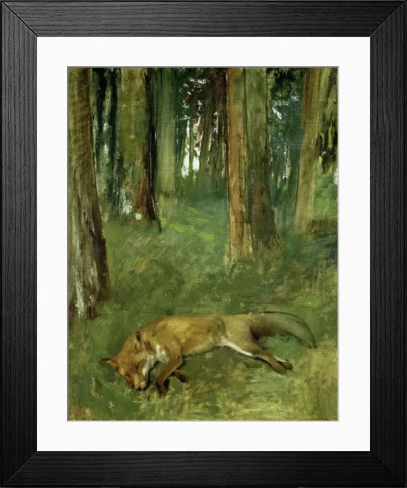 Framed Print : Dead Fox Under the Trees by Degas