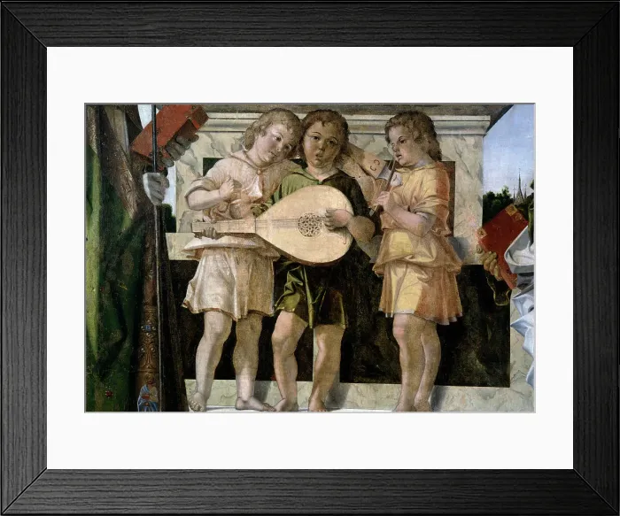 Framed Print : Madonna and child enthroned with Saints Framed Print : Madonna and child enthroned with Saints