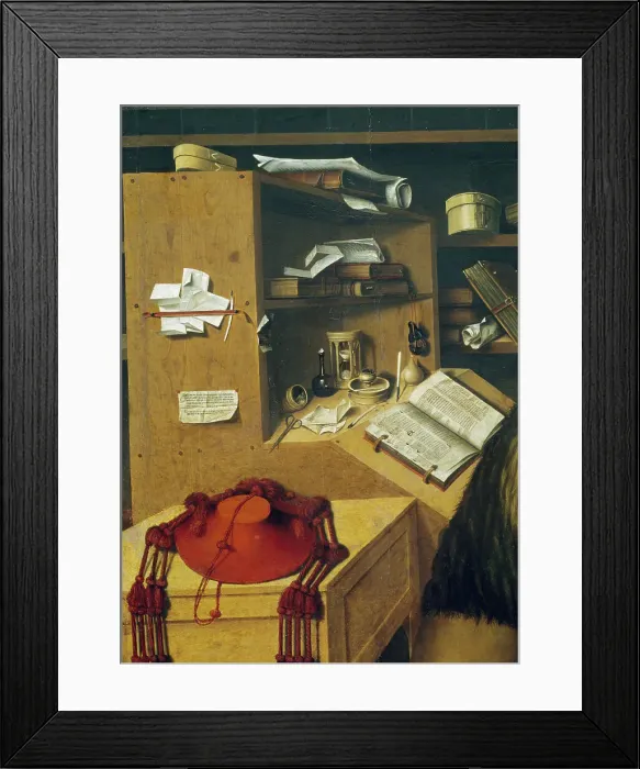Framed Print : Saint Jerome Removes the Thorn from the Lion's Paw (Detail) Framed Print : Saint Jerome Removes the Thorn from the Lion's Paw (Detail)