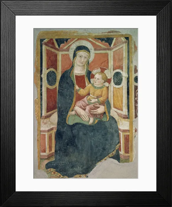 Framed Print : Madonna & Child Enthroned Framed Print : Madonna & Child Enthroned