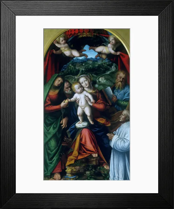 Framed Print : Madonna with Child and Saints by Bernardino Lanio Framed Print : Madonna with Child and Saints by Bernardino Lanio