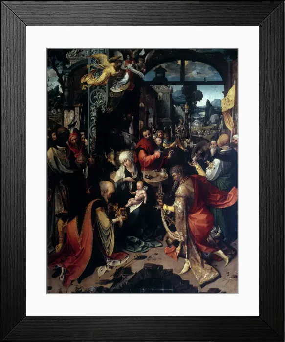 Framed Print : Adoration of the Magi by Jean de Beer Framed Print : Adoration of the Magi by Jean de Beer