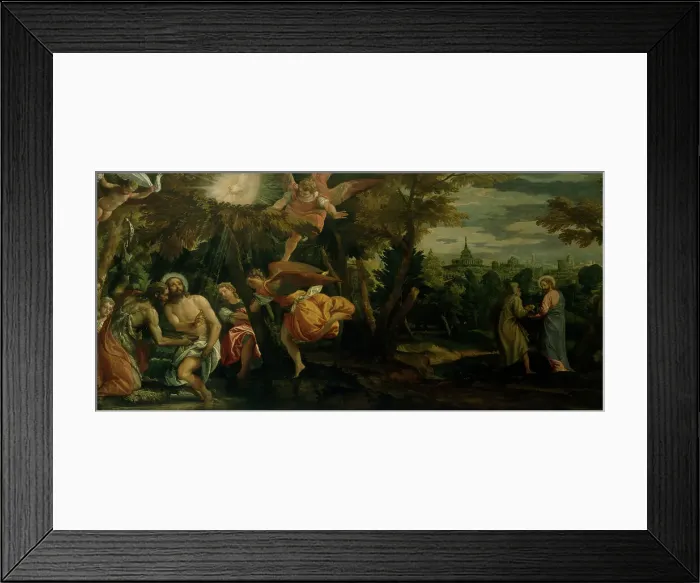 Framed Print : Baptism and Temptation of Christ by Veronese Framed Print : Baptism and Temptation of Christ by Veronese
