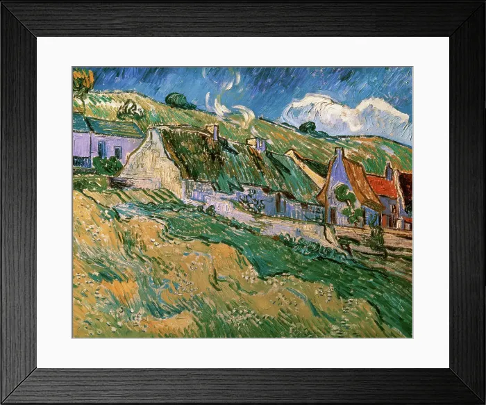 Framed Print : Thatched Cottages by Vincent van Gogh