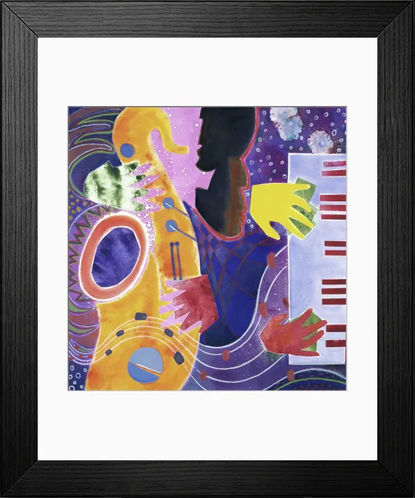 Framed Print : Piano III (with Horn) by Mayers Framed Print : Piano III (with Horn) by Mayers