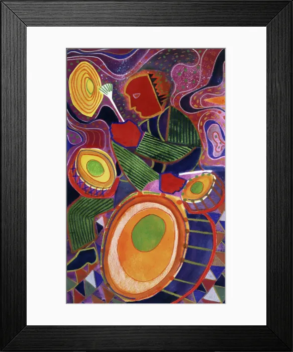 Framed Print : Drummer (Night in Tunisia) by Mayers Framed Print : Drummer (Night in Tunisia) by Mayers