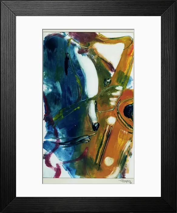 Framed Print : Saxophone by Mayers Framed Print : Saxophone by Mayers