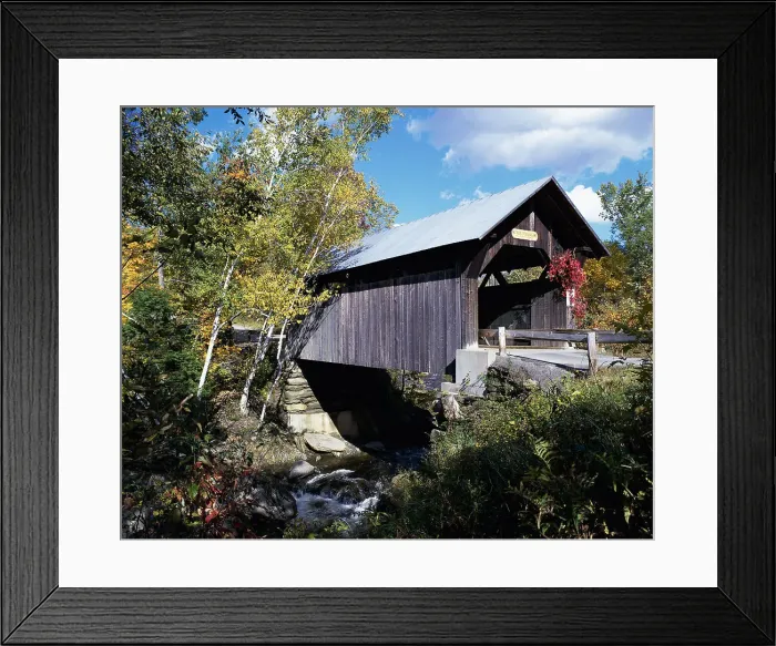 Framed Print : Gold Brook Bridge, Stowe, Vermont, USA Framed Print : Gold Brook Bridge, Stowe, Vermont, USA