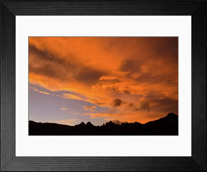 Framed Print : Sunset over the Drakensberg Mountains near the Cathedral Peak section of the Ukhahlamba Drakensberg Park Framed Print : Sunset over the Drakensberg Mountains near the Cathedral Peak section of the Ukhahlamba Drakensberg Park