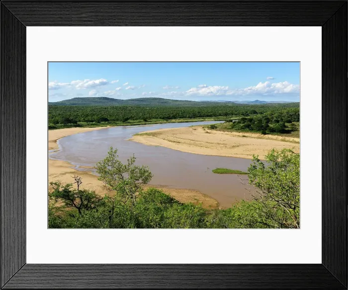 Framed Print : View of the White Umfolozi River in the southern