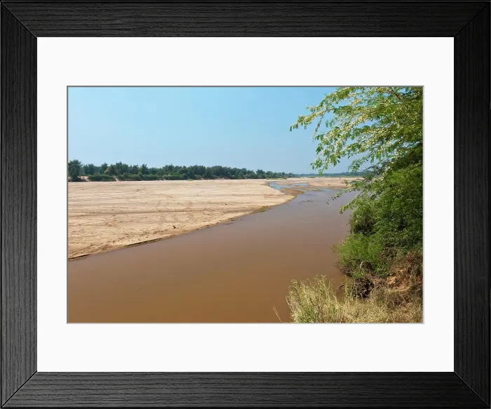 Framed Print : View of Limpopo River at Crooks Corner