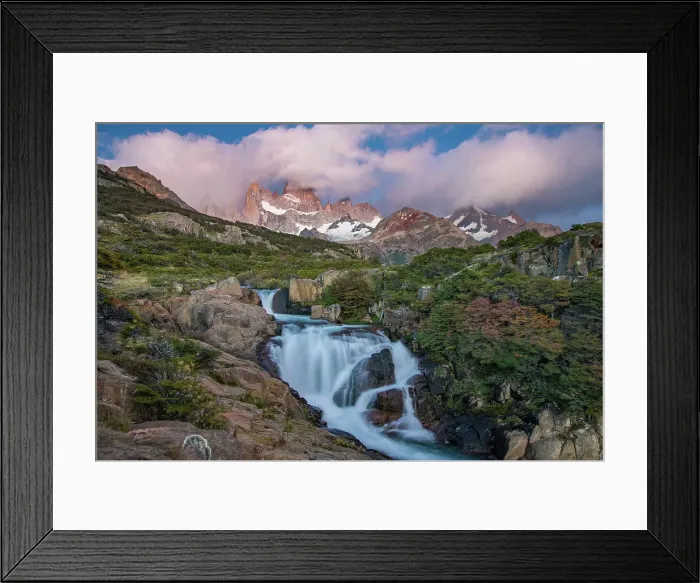 Framed Print : Camping Glacier Adventure Argentina Backpack