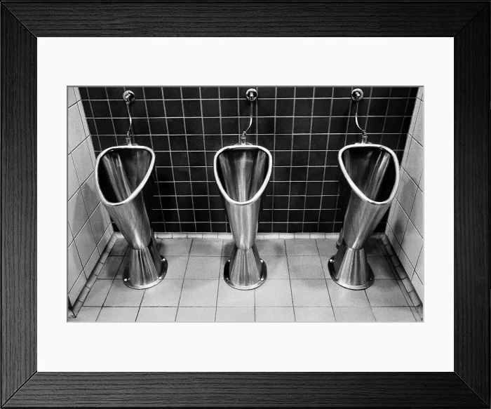 Framed Print : Urinals, London, England Framed Print : Urinals, London, England