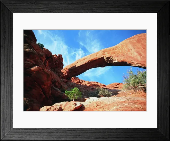 Framed Print : Eroded rock formations, Arches National Park
