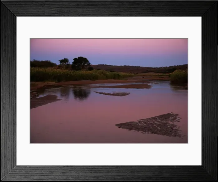 Framed Print : Black Umfolozi River. Hluhluwe Imfolozi Park