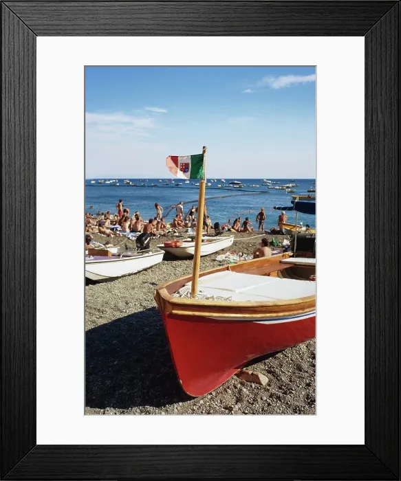 Framed Print : Boats on the beach, Positano, Italy Framed Print : Boats on the beach, Positano, Italy