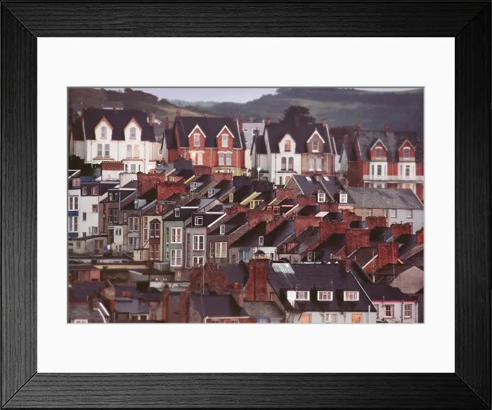 Framed Print : High angle view of houses, Plymouth, England Framed Print : High angle view of houses, Plymouth, England