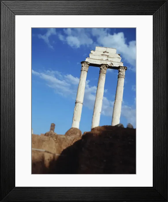 Framed Print : Old ruin of a temple, Temple of Castor and Pollux Framed Print : Old ruin of a temple, Temple of Castor and Pollux