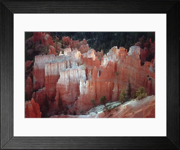 Framed Print : Eroded rocks in a canyon, Bryce Canyon National Park