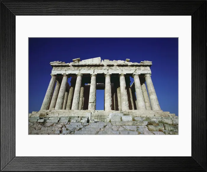 Framed Print : Low angle view of colonnade of an ancient temple Framed Print : Low angle view of colonnade of an ancient temple