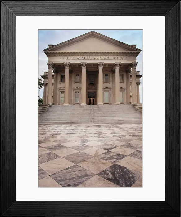Framed Print : Facade of a government building, U Framed Print : Facade of a government building, U
