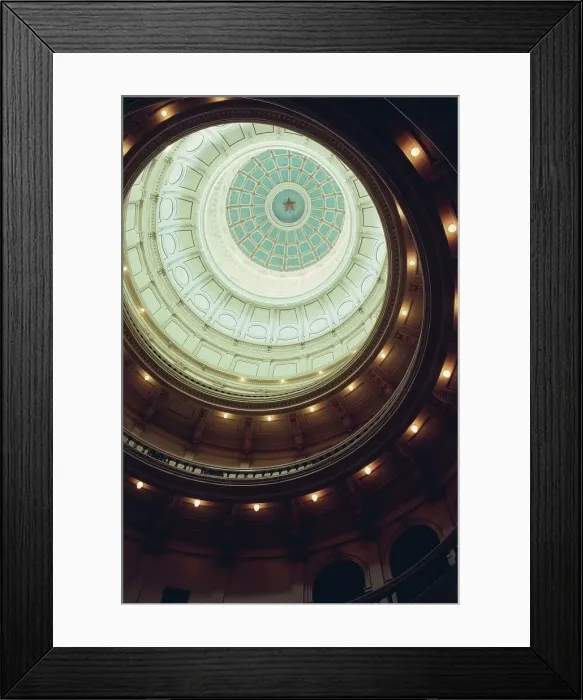 Framed Print : Ceiling of the dome of the Texas State Capitol building Framed Print : Ceiling of the dome of the Texas State Capitol building