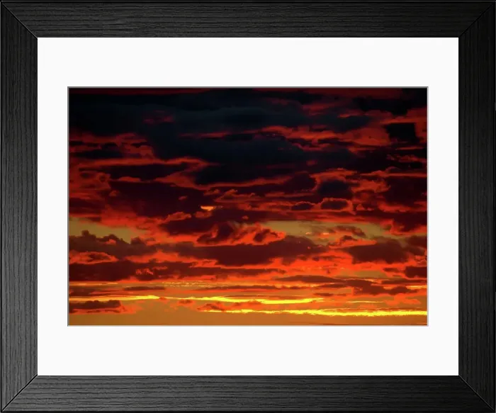 Framed Print : Clouds at sunset. Northern Tuli Game Reserve