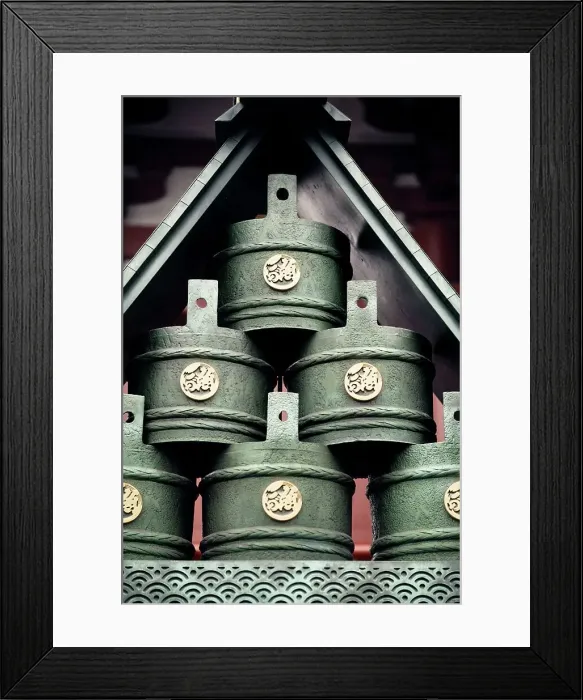 Framed Print : Stack of offering buckets outside a temple Framed Print : Stack of offering buckets outside a temple
