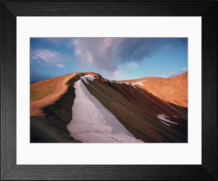 Framed Print : Ice formation along the continental divide