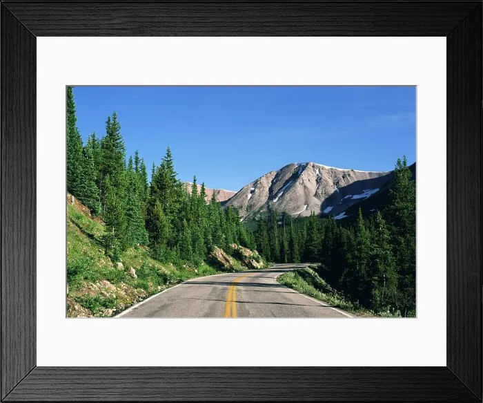 Framed Print : Highway passing through mountains, Colorado, USA