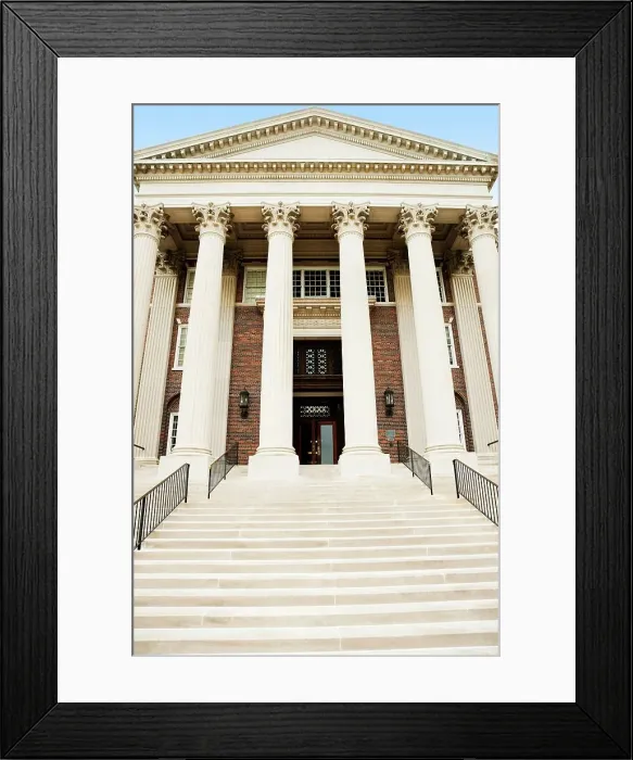 Framed Print : Steps leading up to entrance of Dallas Hall Framed Print : Steps leading up to entrance of Dallas Hall