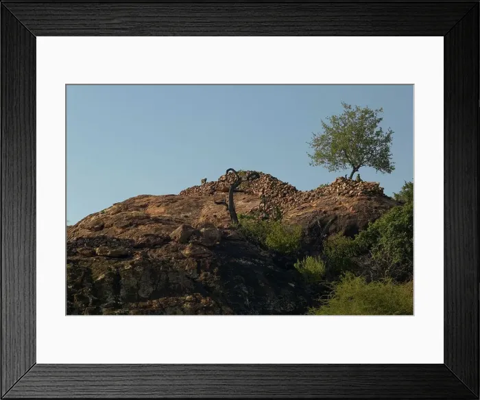 Framed Print : Rock embattlements on Mmamagwa Hill built in circa AD 1220 and rebuilt by the Venda people circa 1800 Framed Print : Rock embattlements on Mmamagwa Hill built in circa AD 1220 and rebuilt by the Venda people circa 1800