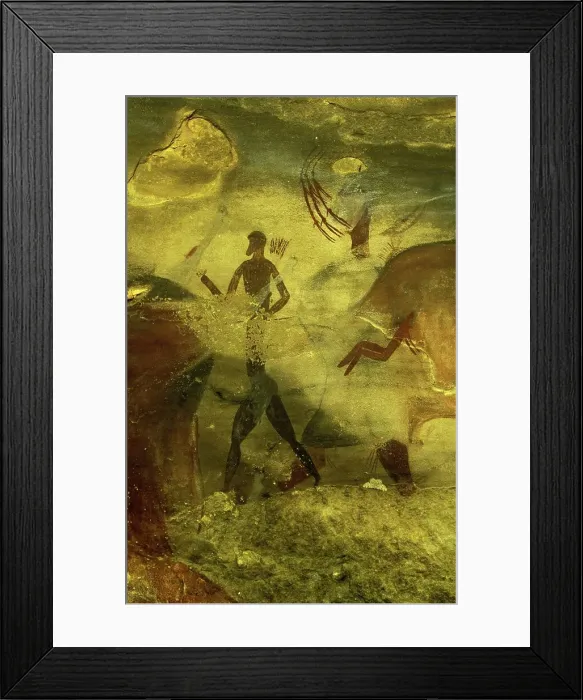 Framed Print : San (Bushman) Rock Art. Christmas Cave Framed Print : San (Bushman) Rock Art. Christmas Cave