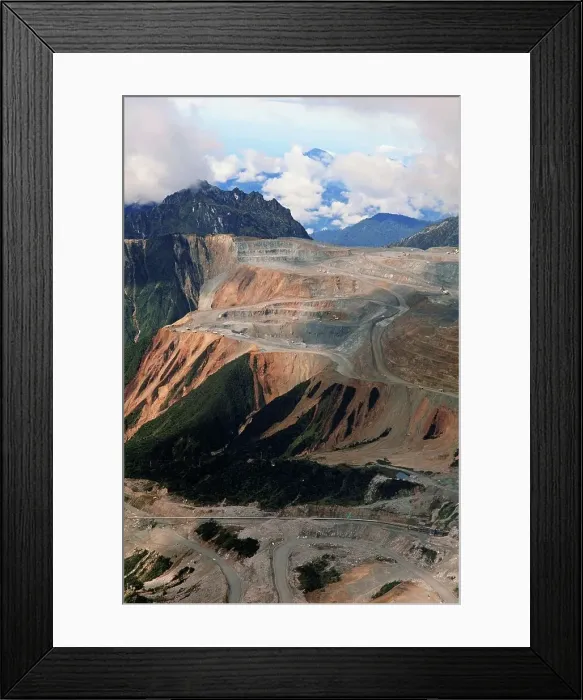 Framed Print : Copper and gold mine, Grasberg Mine Framed Print : Copper and gold mine, Grasberg Mine