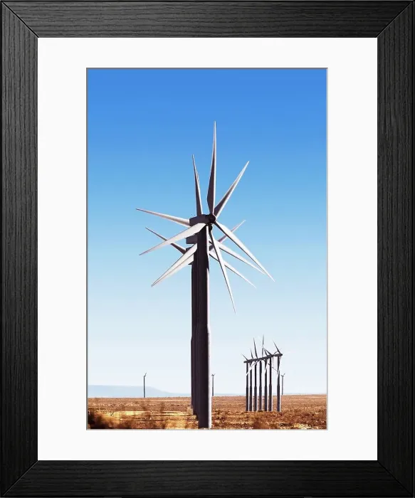 Framed Print : Windmills in a wind farm, Texas, USA Framed Print : Windmills in a wind farm, Texas, USA