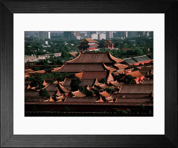 Framed Print : Roofs of houses in a city, Forbidden City Framed Print : Roofs of houses in a city, Forbidden City