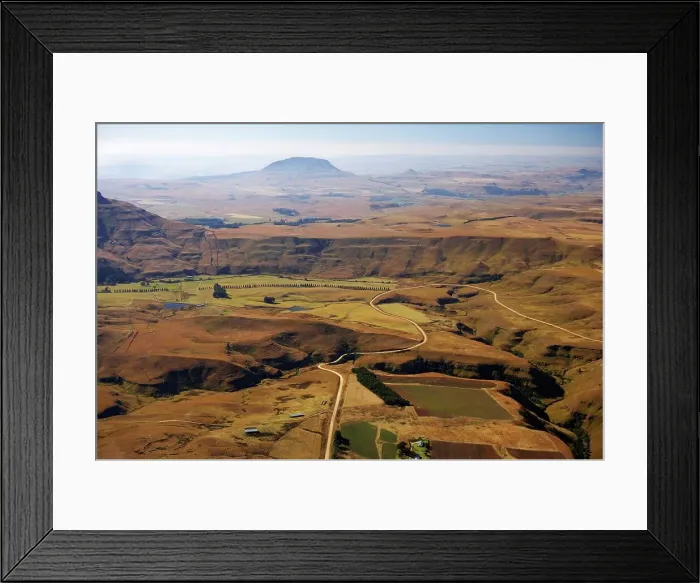 Framed Print : Rural scene near Kamberg (in background) Framed Print : Rural scene near Kamberg (in background)