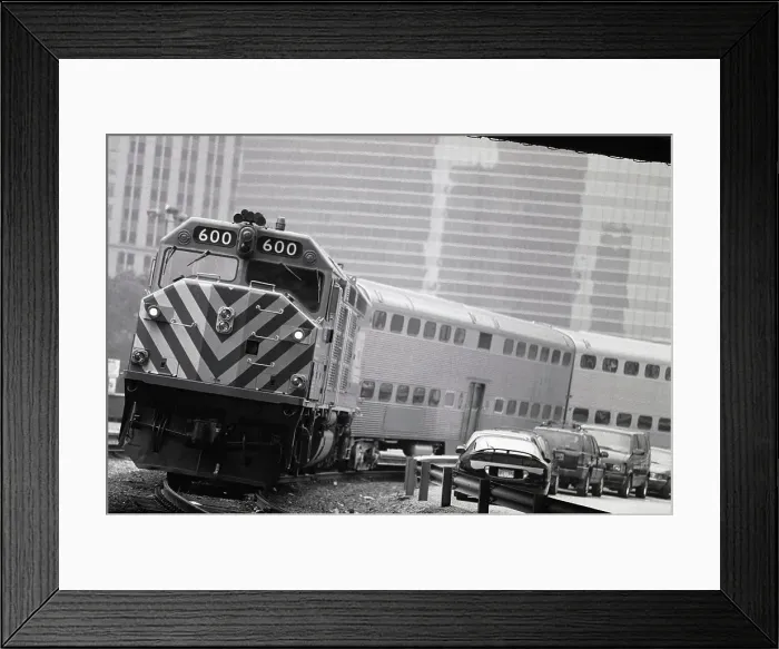 Framed Print : Train moving on the railroad tracks Framed Print : Train moving on the railroad tracks