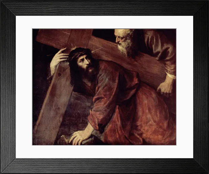 Framed Print : Christ and Simon the Cyrenian by Titian Framed Print : Christ and Simon the Cyrenian by Titian