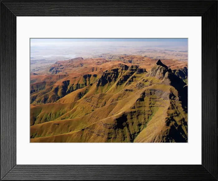 Framed Print : The Bell and Cathedral Peak with Woodstock Dam in background Framed Print : The Bell and Cathedral Peak with Woodstock Dam in background