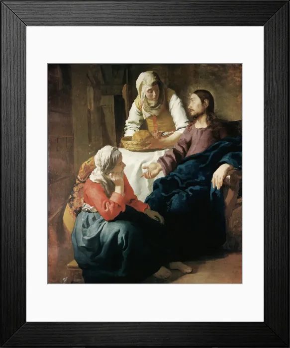 Framed Print : Christ in the House of Martha and Mary by Vermeer Framed Print : Christ in the House of Martha and Mary by Vermeer