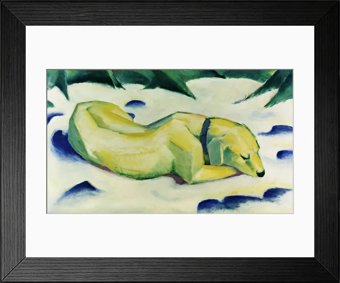 Framed Print : White Dog by Franz Marc Framed Print : White Dog by Franz Marc